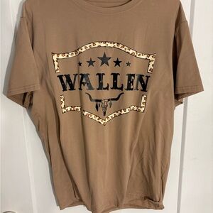 SHEIN Brown Graphic Short Sleeve Tee